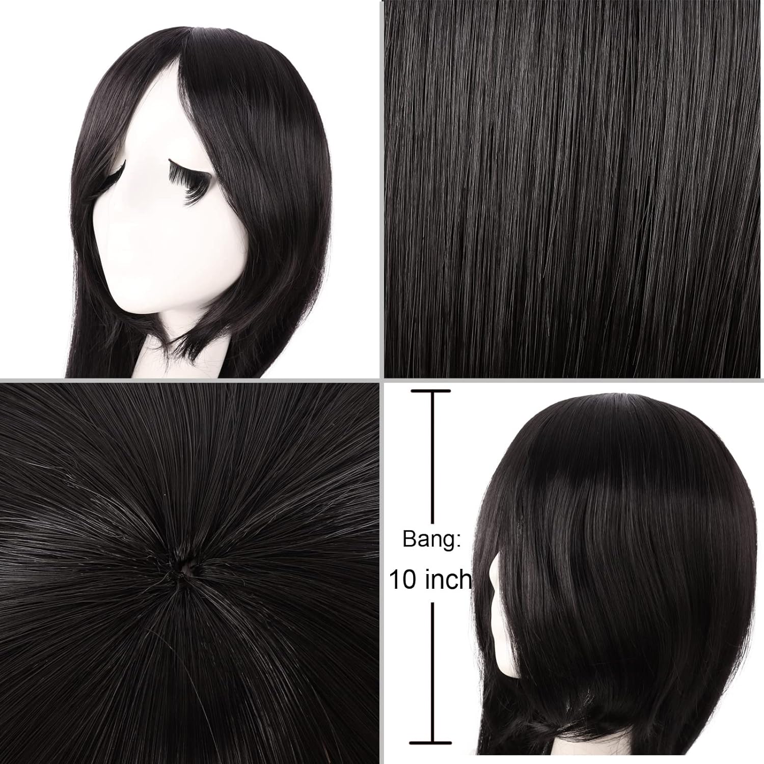 40 インチ 100 センチメートルロングストレートコスプレ - Synthetic Braided Wigs For Black Women のレビューと価格
