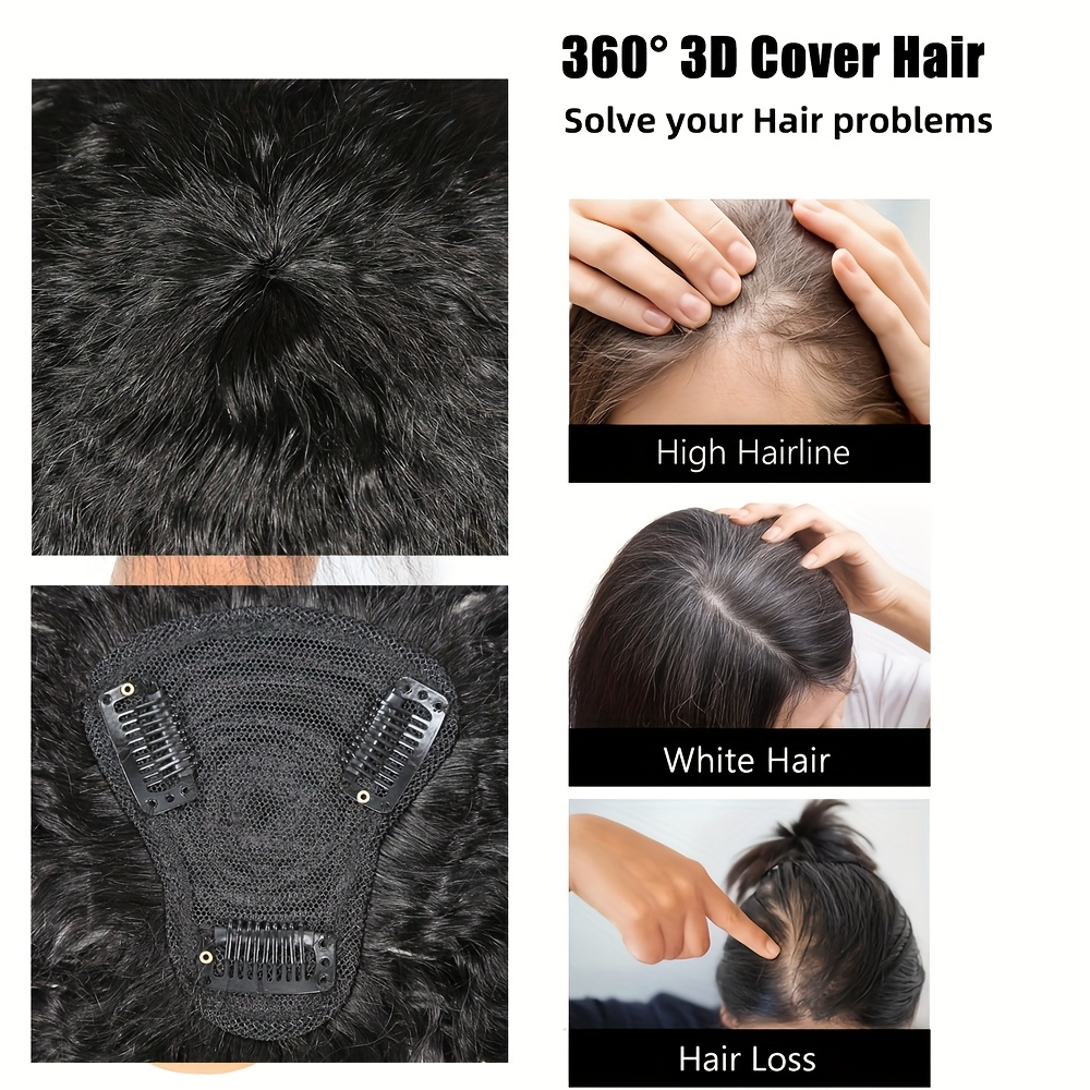 前髪付きキンキーストレートヘアピース、目に見えないクリップ式 - Hair Bundles のレビューと価格