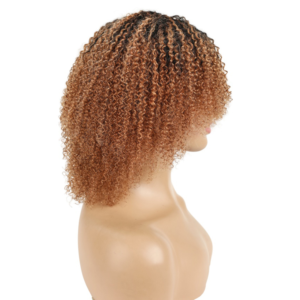 ペルー産人毛アフロキンキーカーリーピクシーカットショートボブ - Short Pixie Cut Wig Human Hair Cheap のレビューと価格