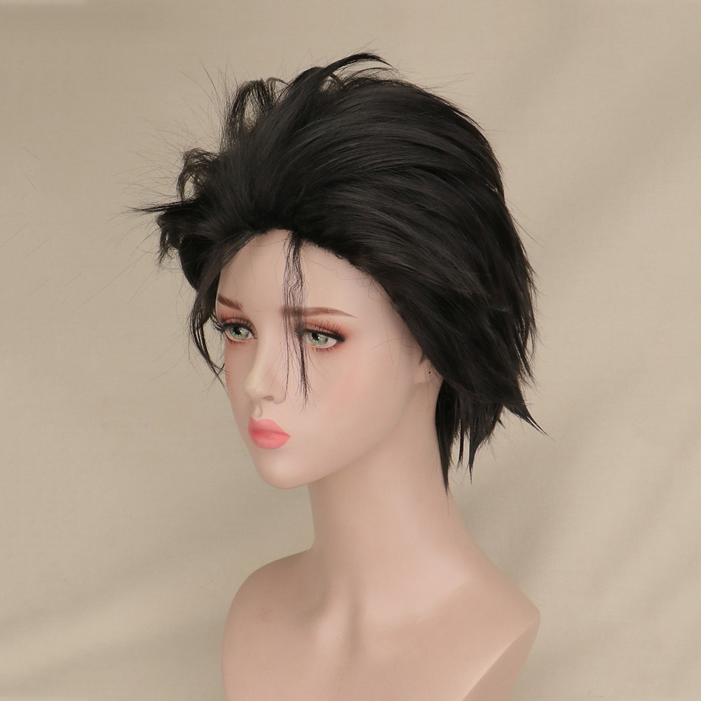 アニメヒロミヒグルマコスプレウィッグ黒ショート耐熱ファイバー - Synthetic Braided Wigs For Black Women のレビューと価格