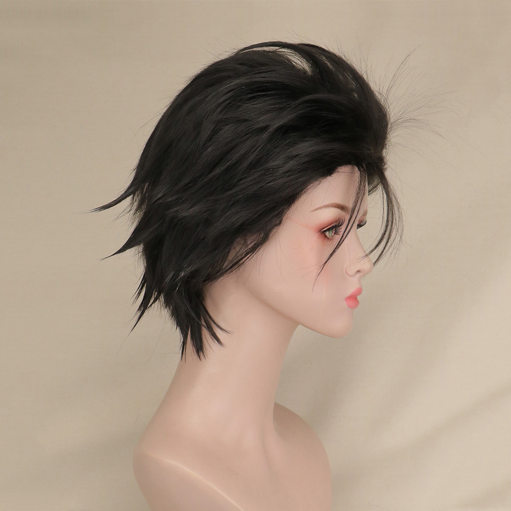 アニメヒロミヒグルマコスプレウィッグ黒ショート耐熱ファイバー - Synthetic Braided Wigs For Black Women のレビューと価格