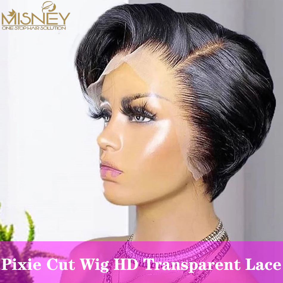 ショートボブウィッグピクシーカットウィッグ 13 × 1 T - Short Pixie Cut Wig Human Hair Cheap のレビューと価格