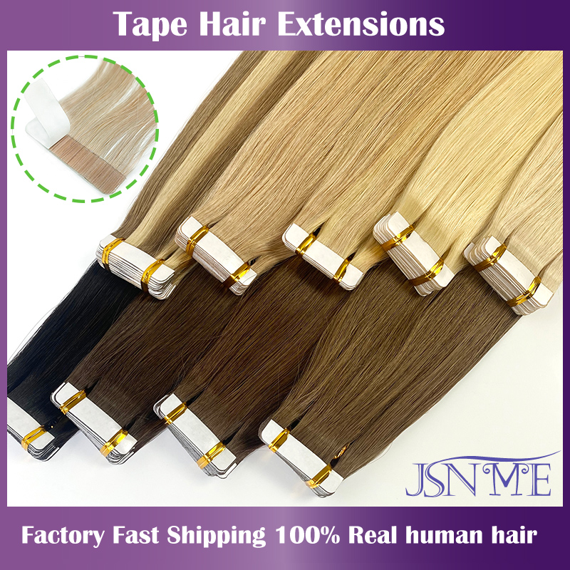JSNME テープインヘアエクステ 目立たない100%人毛ス - Invisible Tape In Extensions Real Hair のレビューと価格