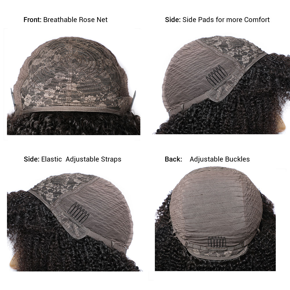 人毛ボブウィッグ ショートキンキーカーリー人毛ウィッグ ピク - Short Pixie Cut Wig Human Hair Cheap のレビューと価格