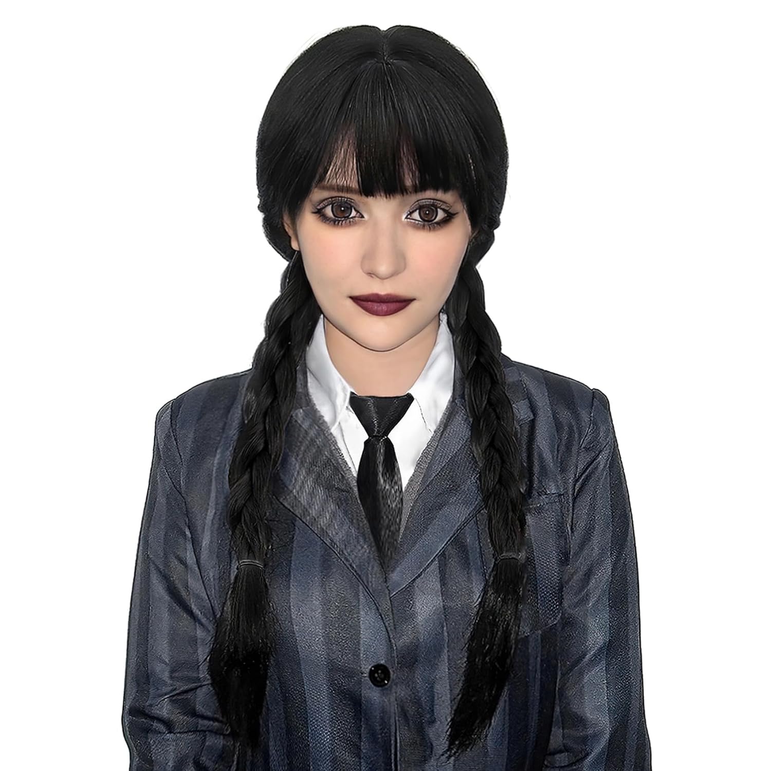 女性のための長い編組ウィッグ、高温繊維、ハロウィーンの衣装、 - Synthetic Braided Wigs For Black Women のレビューと価格