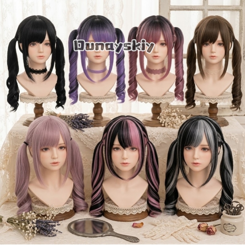 コスプレ Jirai Kei ハロウィンパーティーピンクから - Synthetic Braided Wigs For Black Women のレビューと価格
