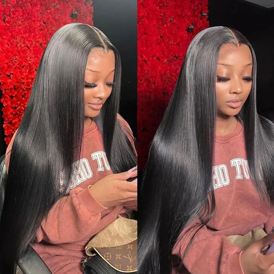 7x6 HDグルーレスストレートクロージャーフルレースウィッ - Lace Front Wigs のレビューと価格