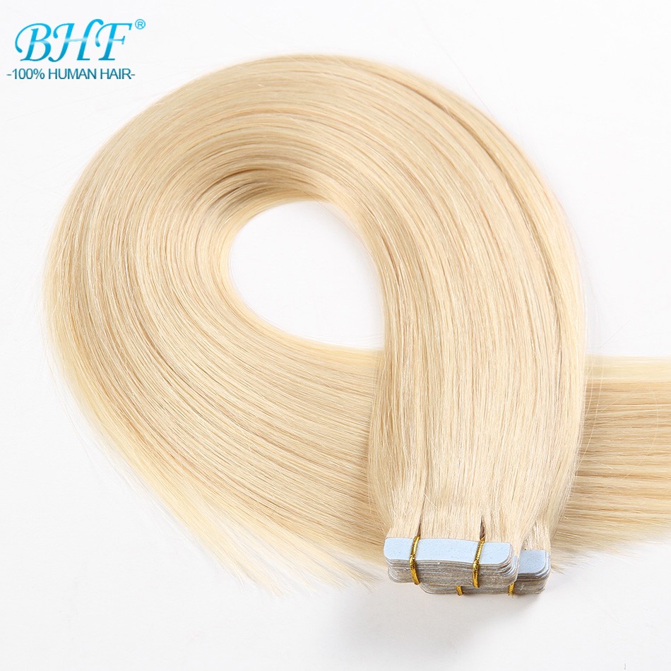 BHF テープインヘアエクステンション人毛 20 ピース/パ - Invisible Tape In Extensions Real Hair のレビューと価格