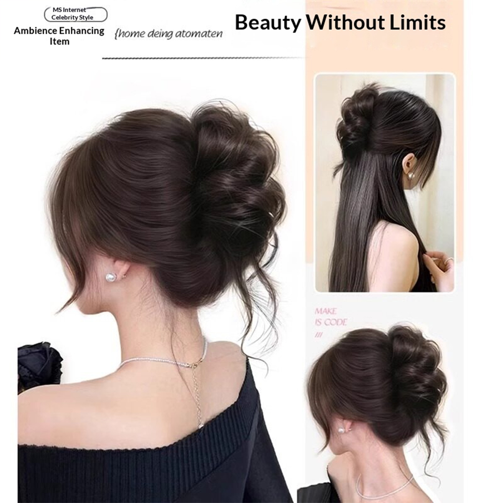 1pc エレガントなシニヨンお団子ヘアエクステンション クロ - Claw Clip Messy Bun Hair Piece のレビューと価格